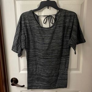 Large - Gray & Black Blouse